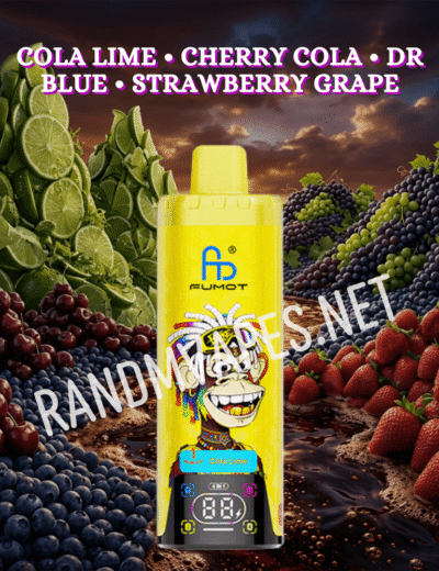 Cola Lime - Cherry Cola - Dr Blue - Strawberry Grape