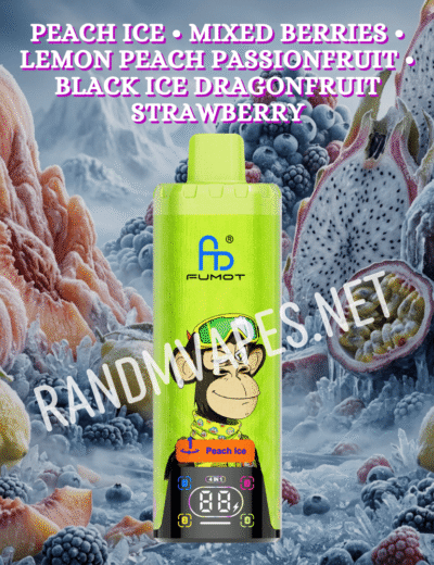 Peach Ice - Mixed Berries - Lemon Peach Passionfruit - Black Ice Dragonfruit Strawberry